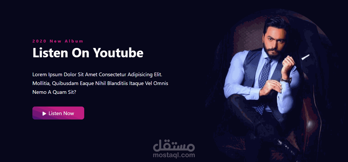 Taamer Hosny Landing Page