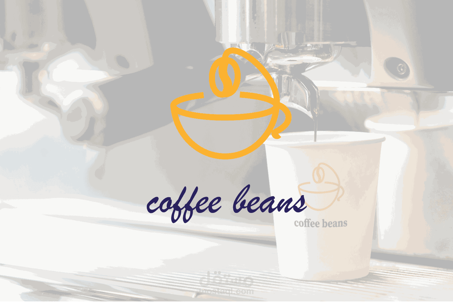 هوية بصرية افتراضية لشركة cooffee beans