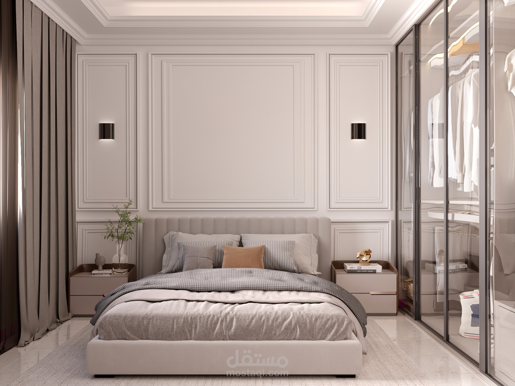 تصميم غرفة نوم NeoClassic
