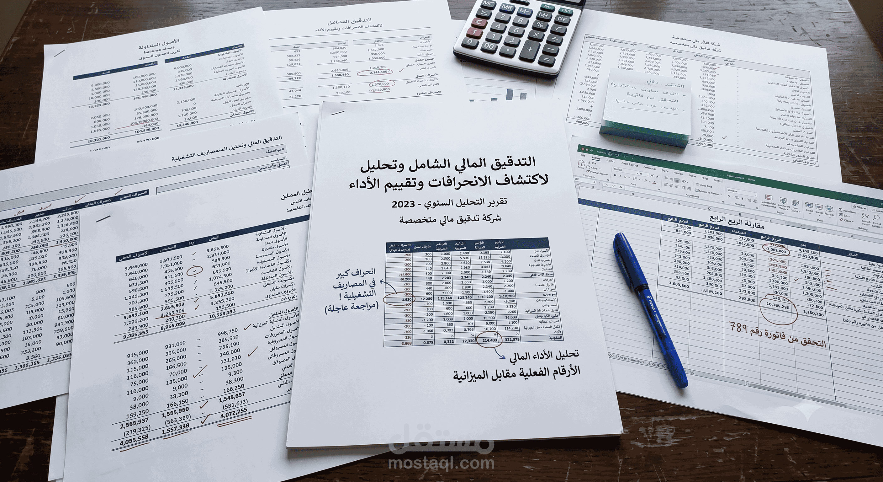 التدقيق المالي الشامل وتحليل البيانات لاكتشاف الانحرافات وتقييم الأداء.