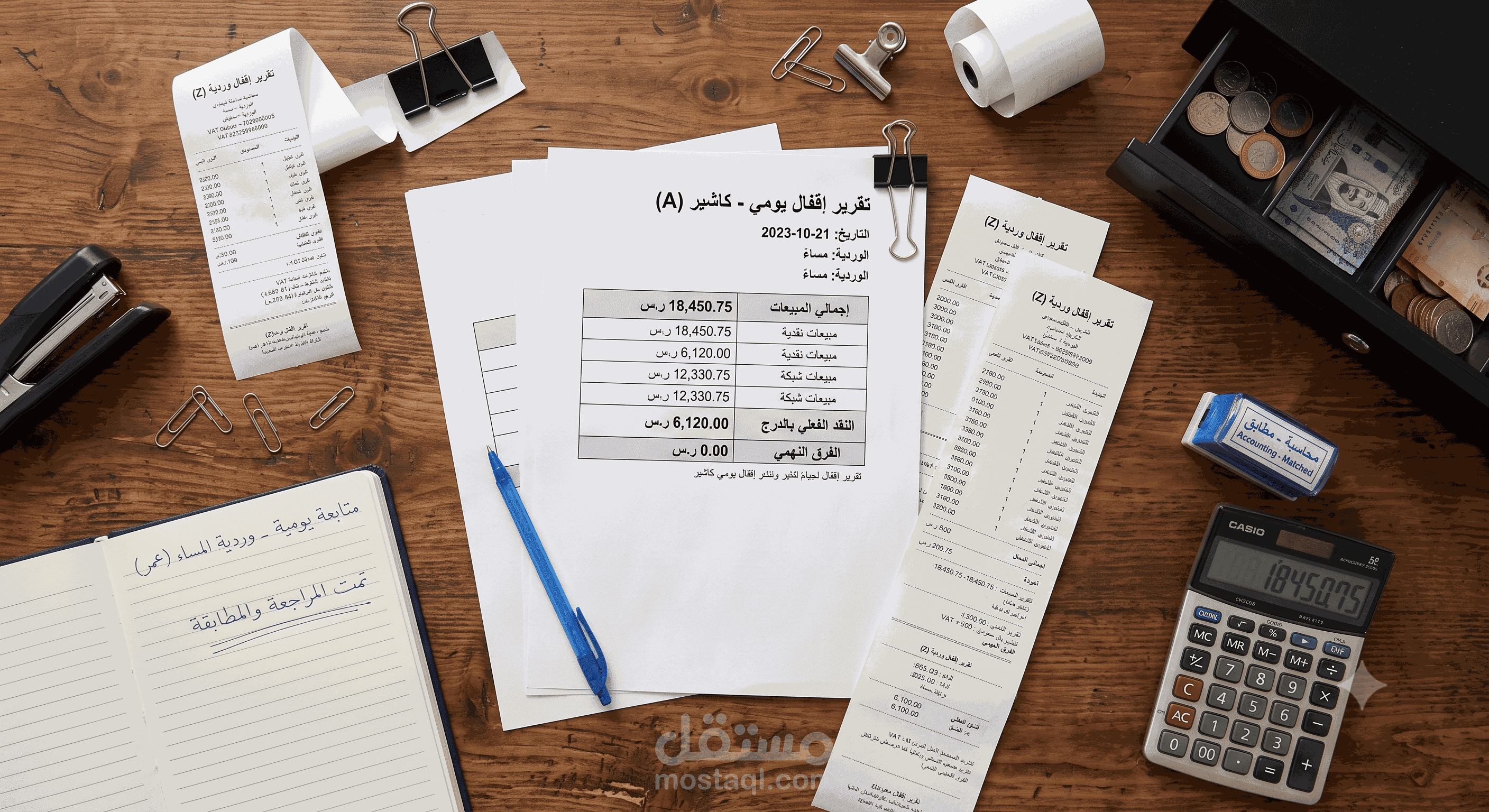 الإشراف المحاسبي الدقيق والمتابعة الدورية للإقفالات اليومية