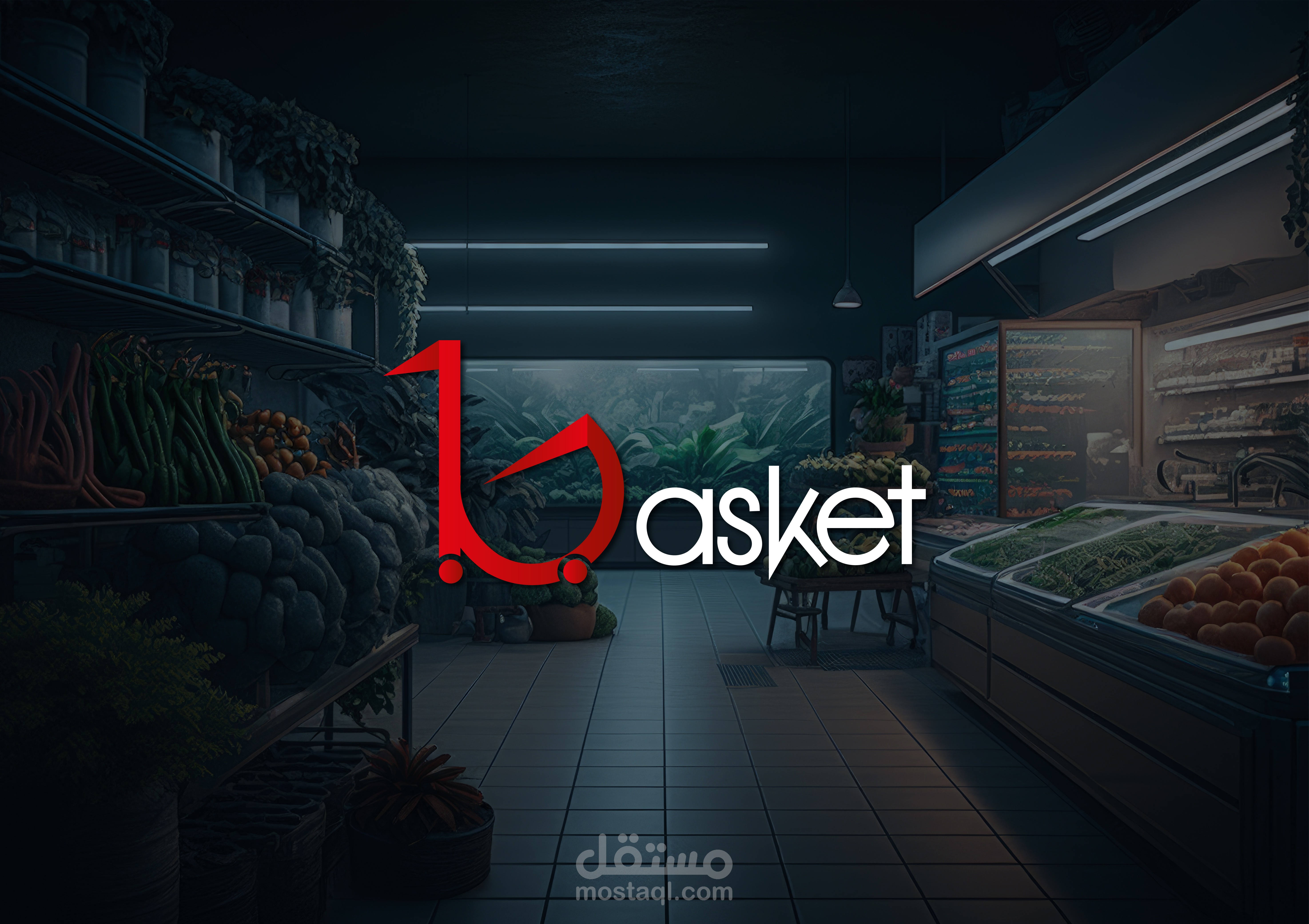 Logo design and branding for basket Supermarket