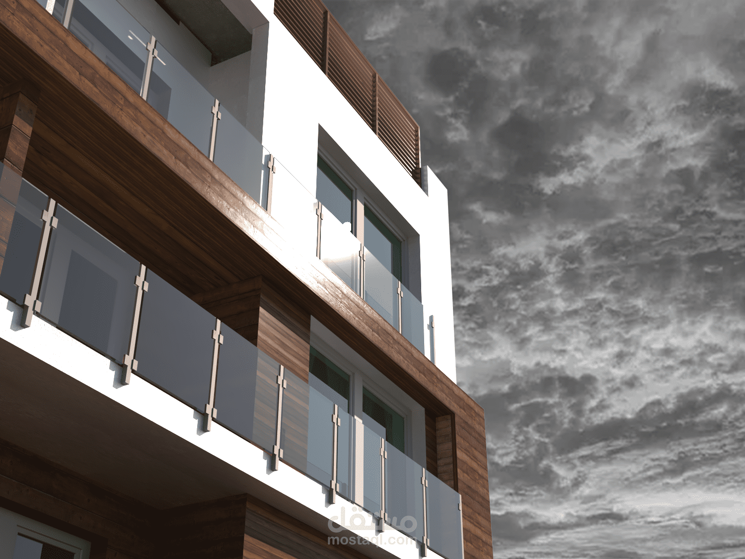 تصميم مبني سكني مودرن