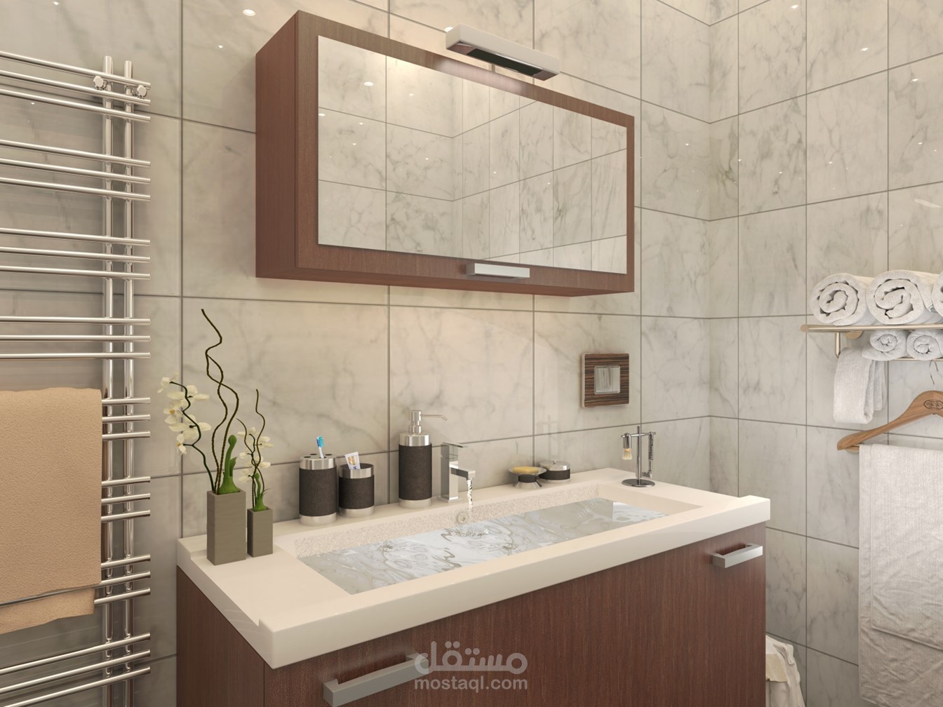 تصميم حمام مودرن متميز