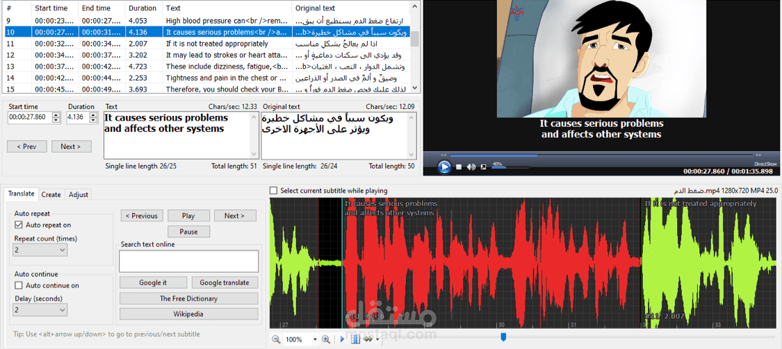 تفريغ صوتي لفيديو طبي