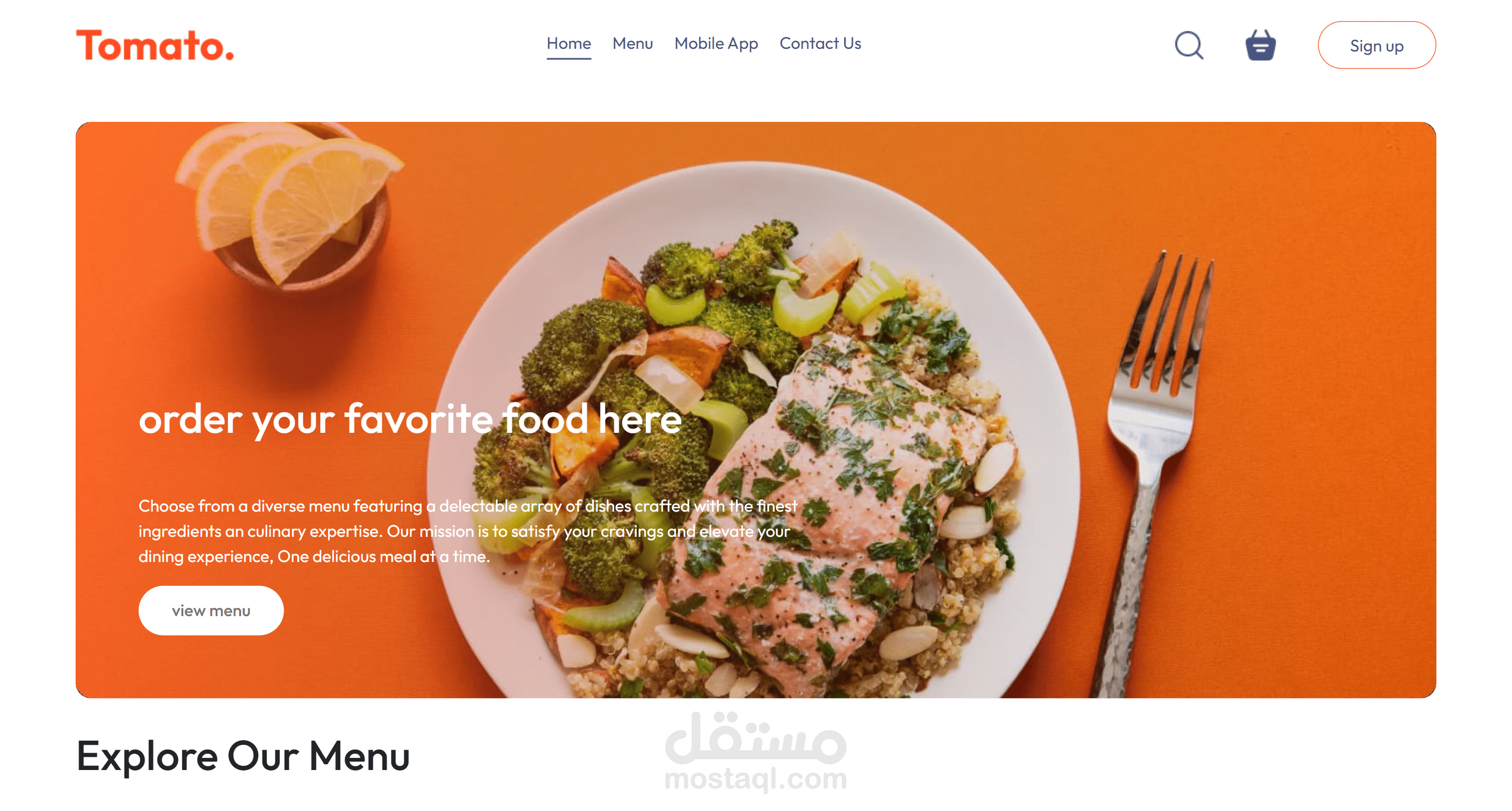 تطبيق طلب الطعام (Food Delivery App)