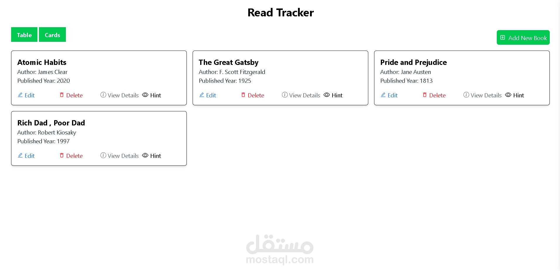 Reads Tracker