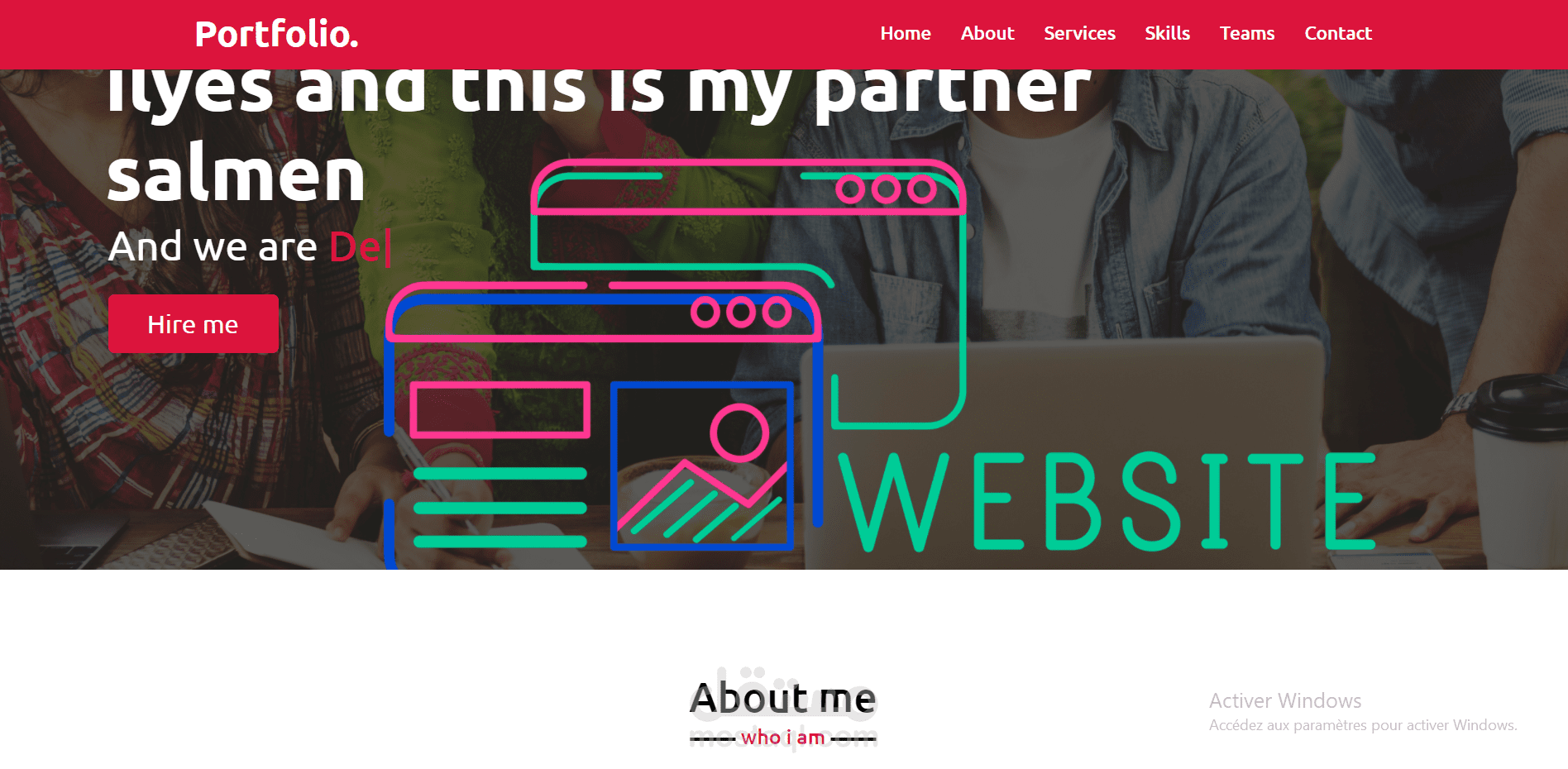 portfolio website done in 3 days