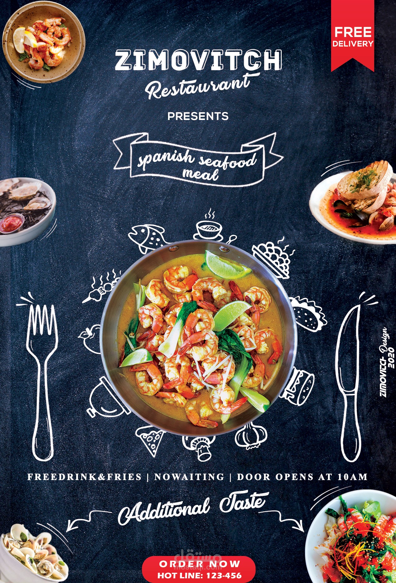 تصميمات لمطاعم ومحلات بيتزا