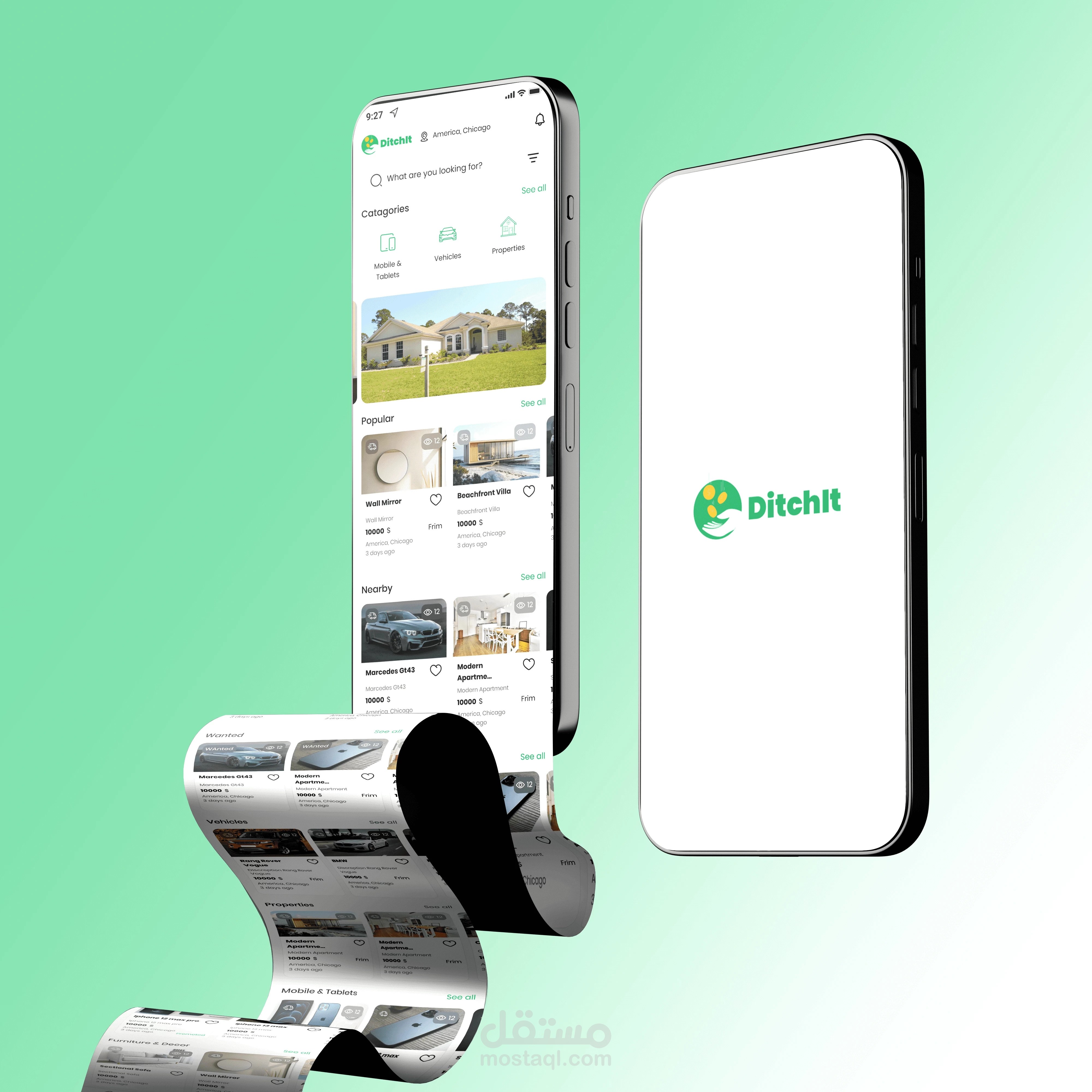 موقع و تطبيق Ditchit ( شبيه أمازون - السوق المفتوح - حراج )