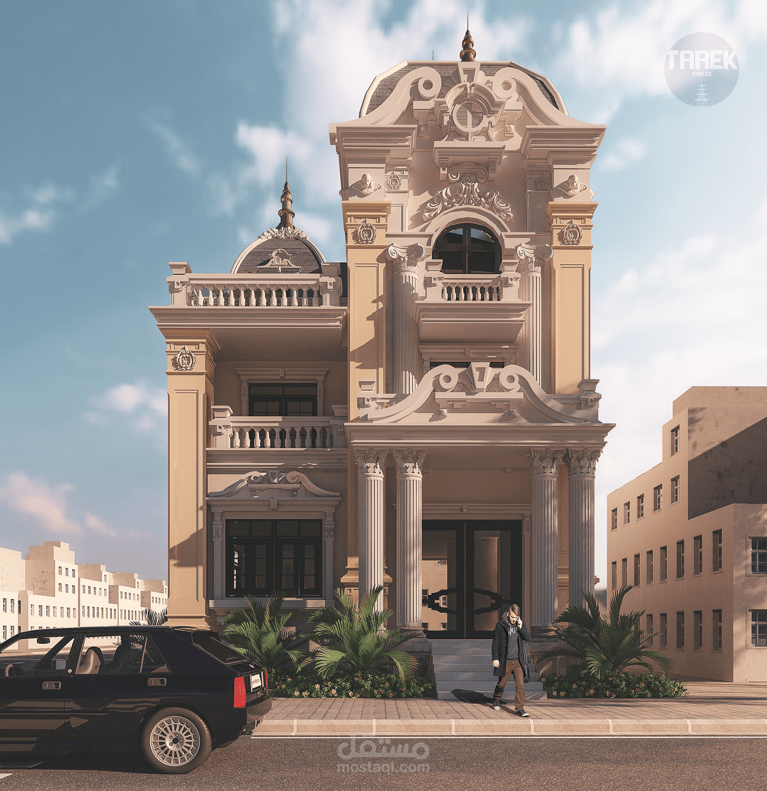 تجسيد فيلا سكنية علي الطراز الكلاسيك