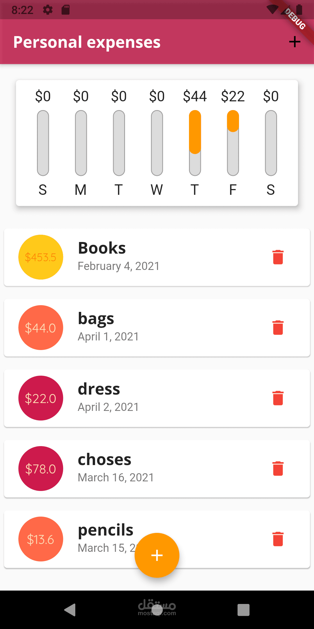 Personal Expenses App