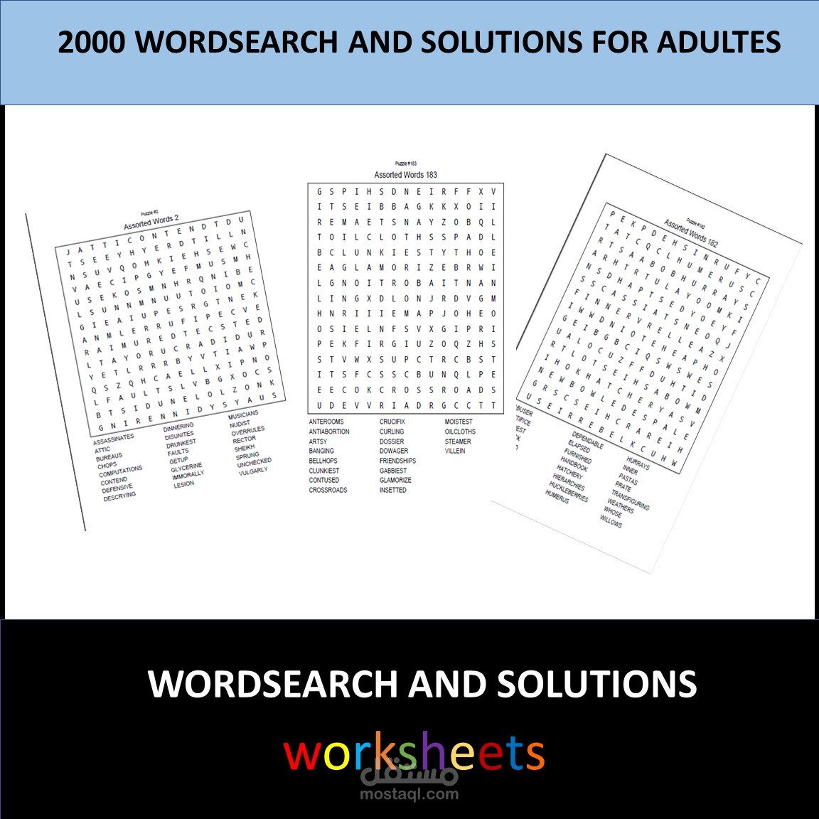 WORDSEARCH AND SOLUTIONS
