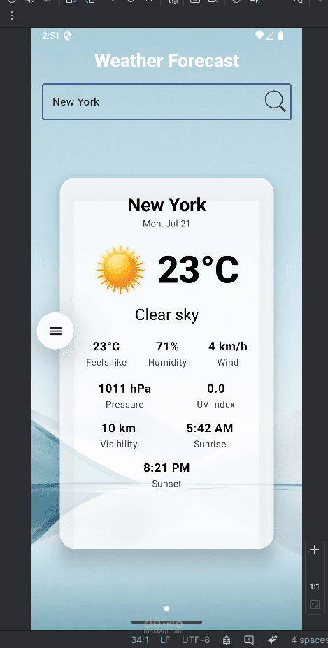 Android weather app