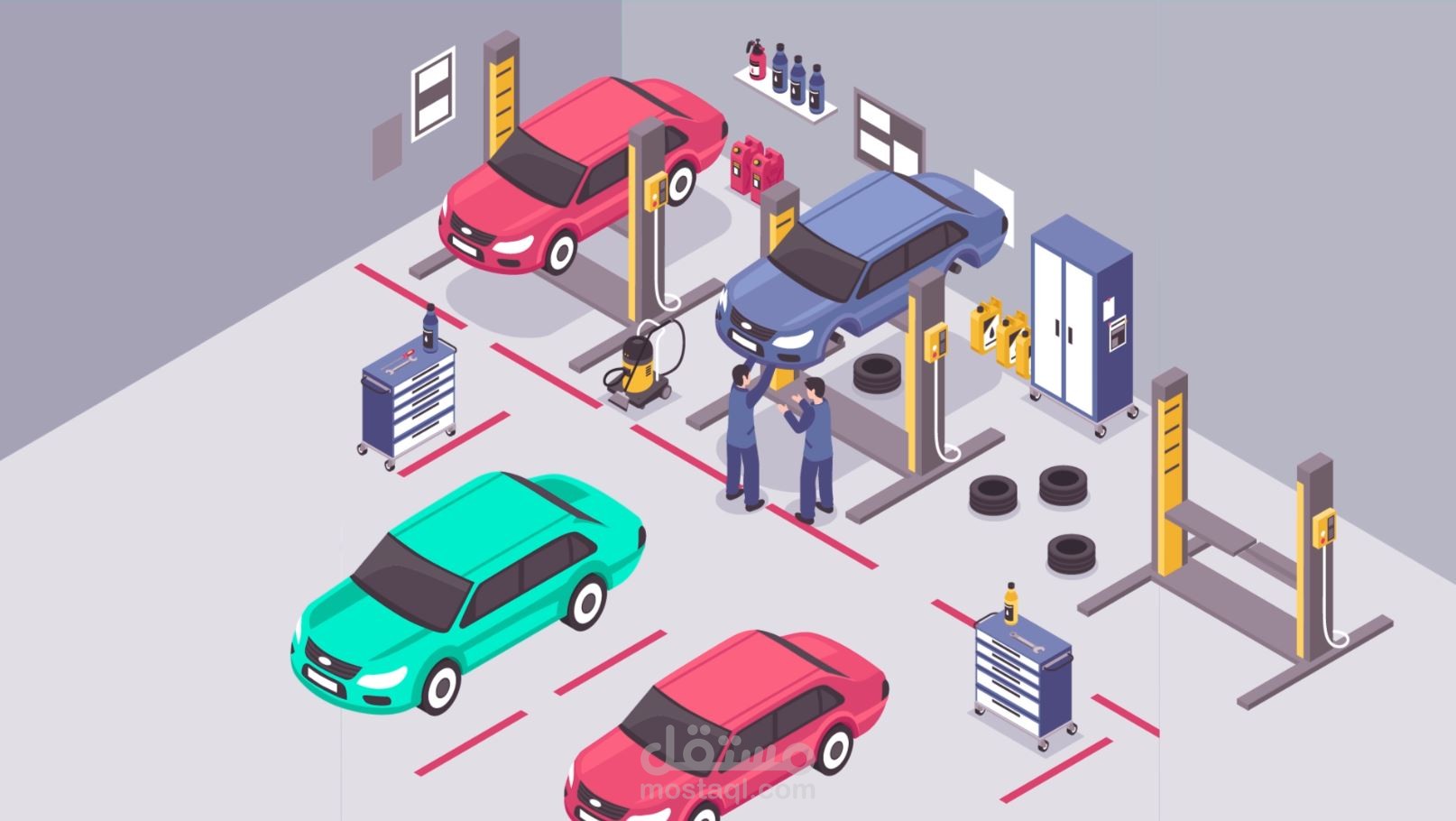 موشن جرافيك لصالح شركة صيانة السيارات (سوق المحترف)