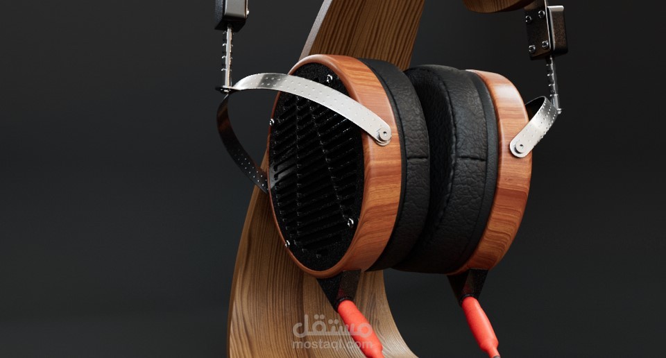 مودلينج 3D لسماعة رأس علي برنامج CINEMA 4D