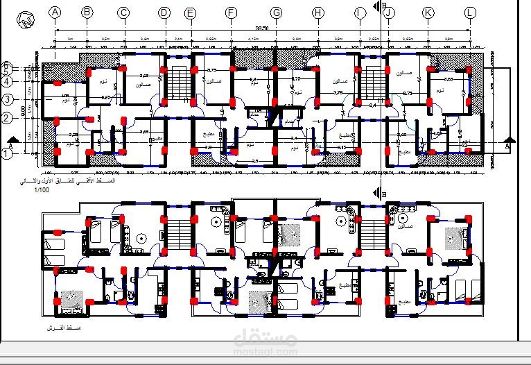 رسم مسقط كروكي على برنامج autocad