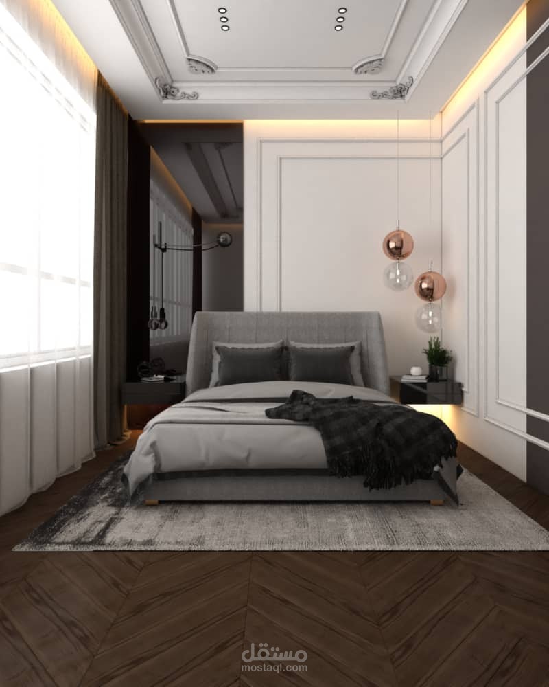 غرفة نوم بسيطة