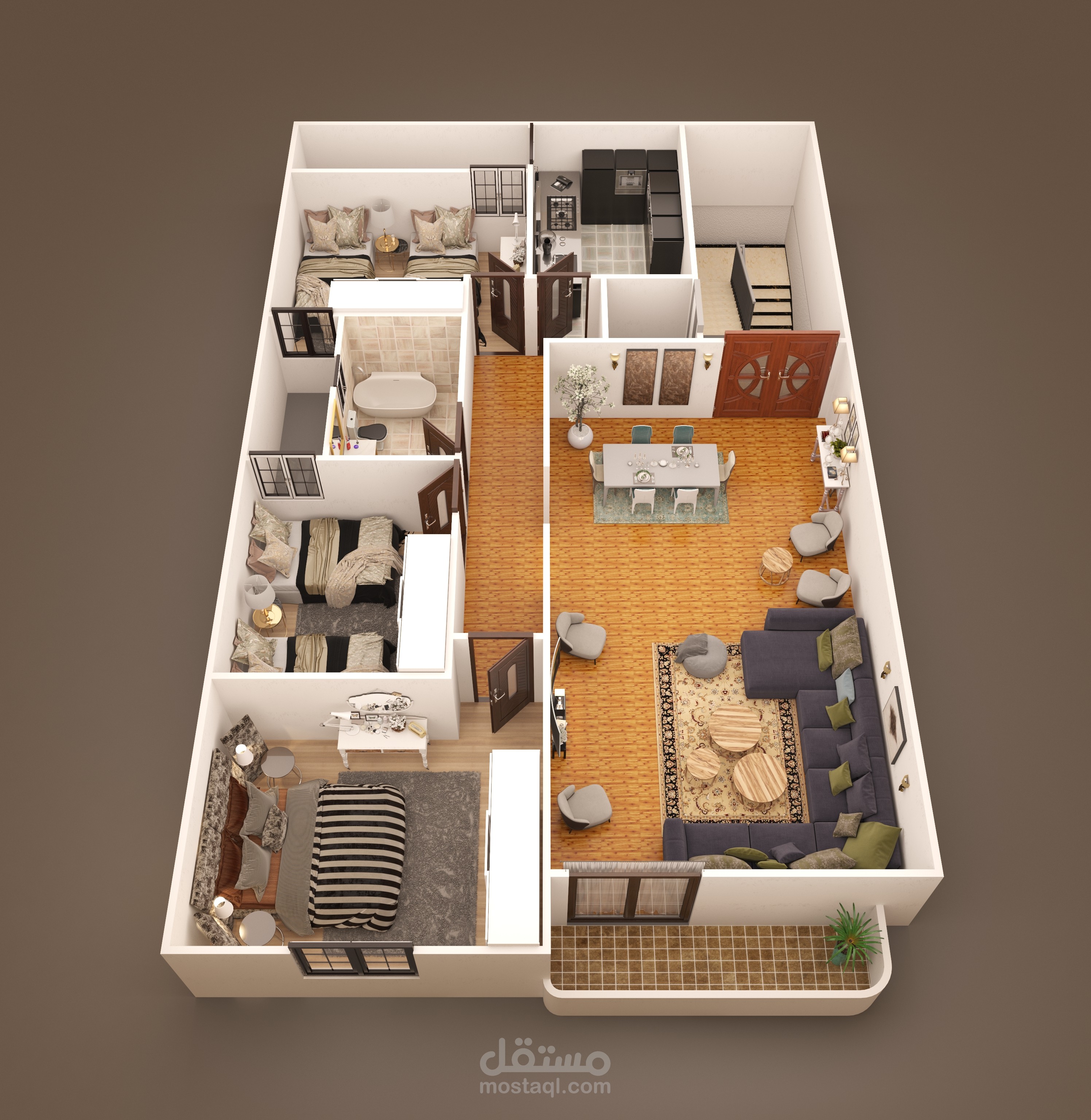 تصميم واظهار مخططات معمارية 3D