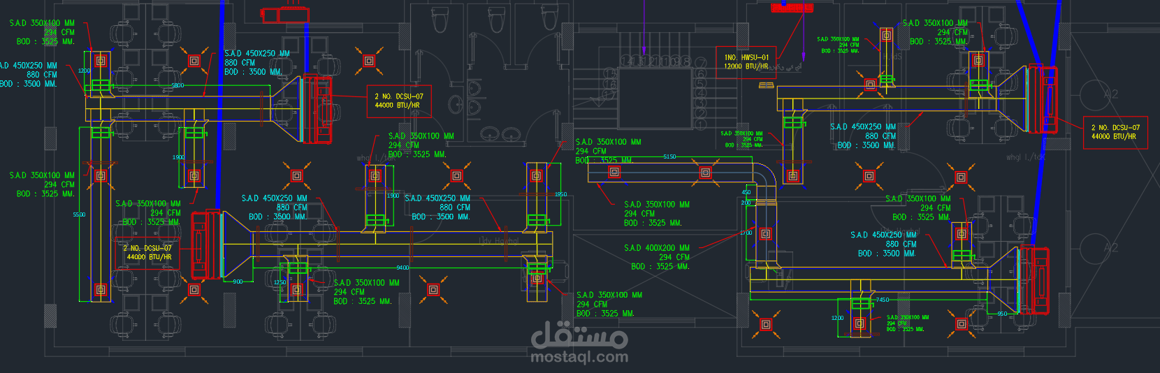 عمل لوحات shop drawing لأعمال ال MEP