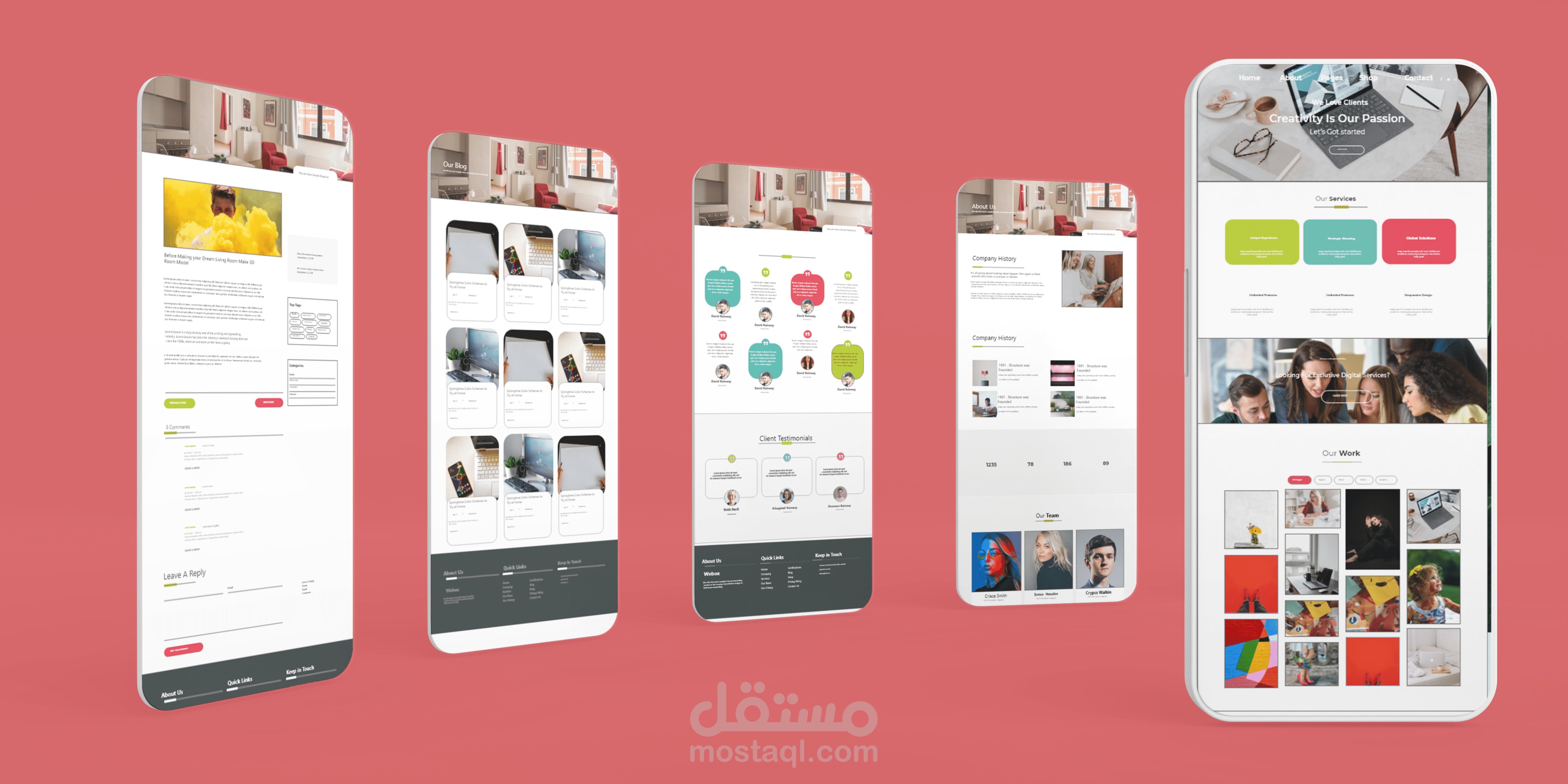 تصميم واجهة مستخدم ويب او موبايل