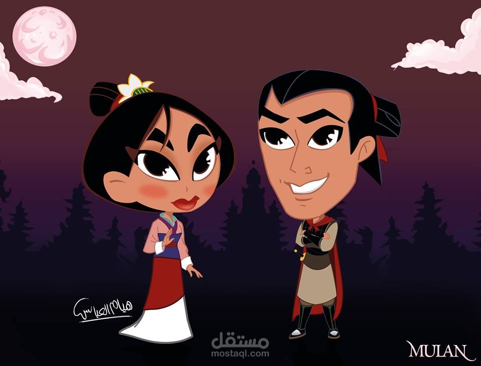 Cute Chibi Mulan & Shang