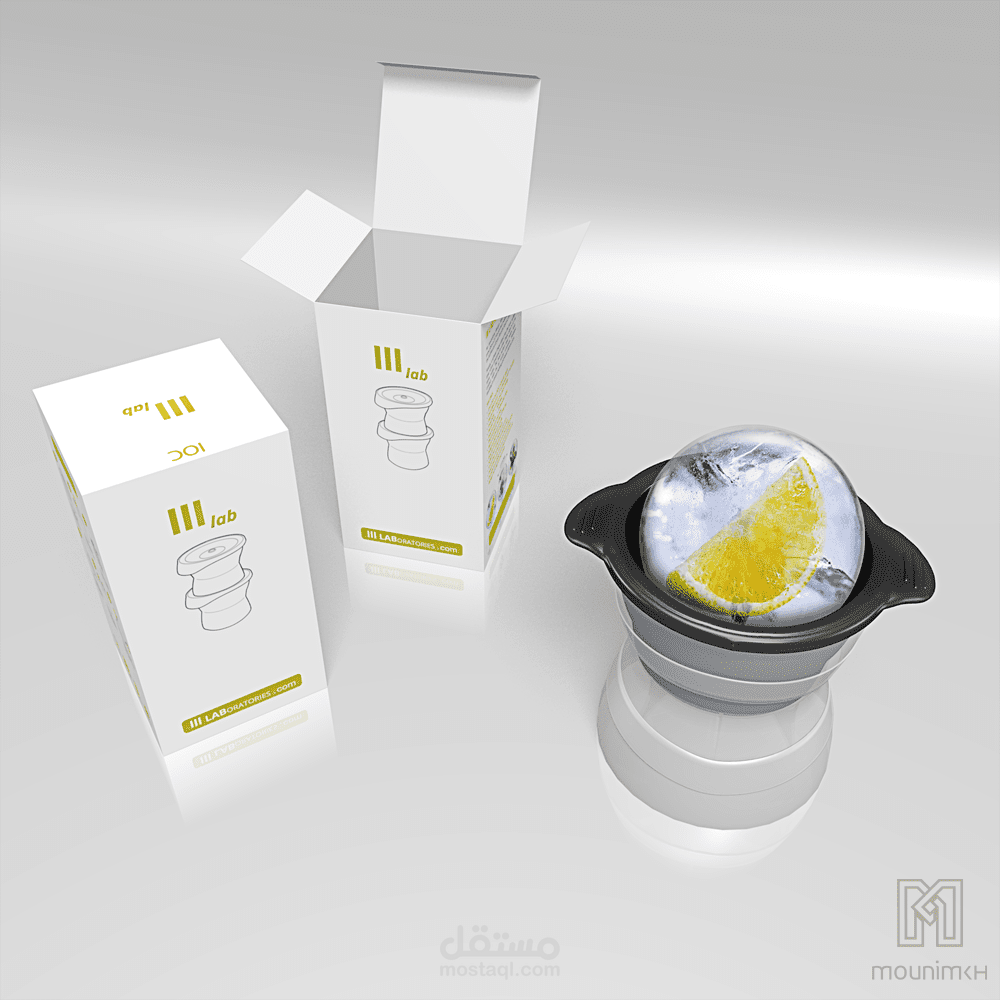 Ice Ball Mold Product – Packaging, 3D Modeling and Rendering