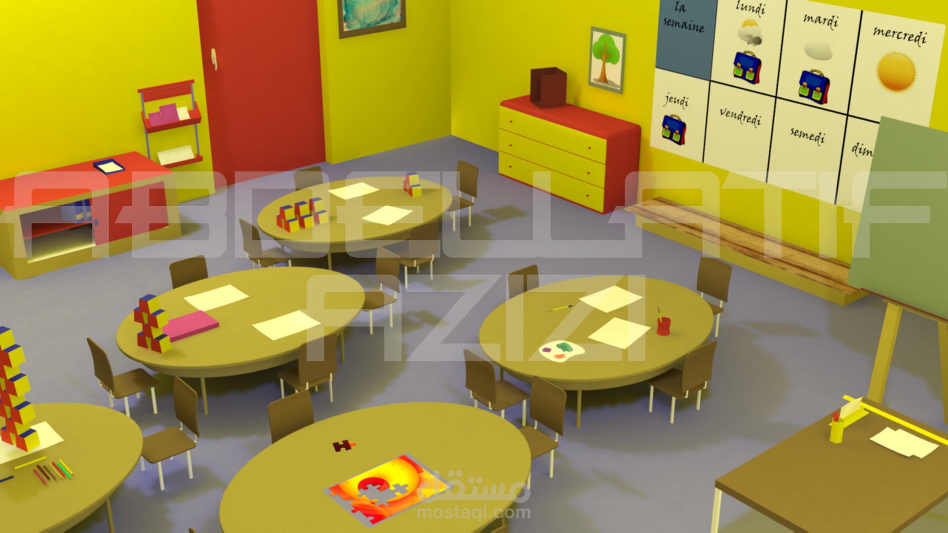 3D render -kindergarten