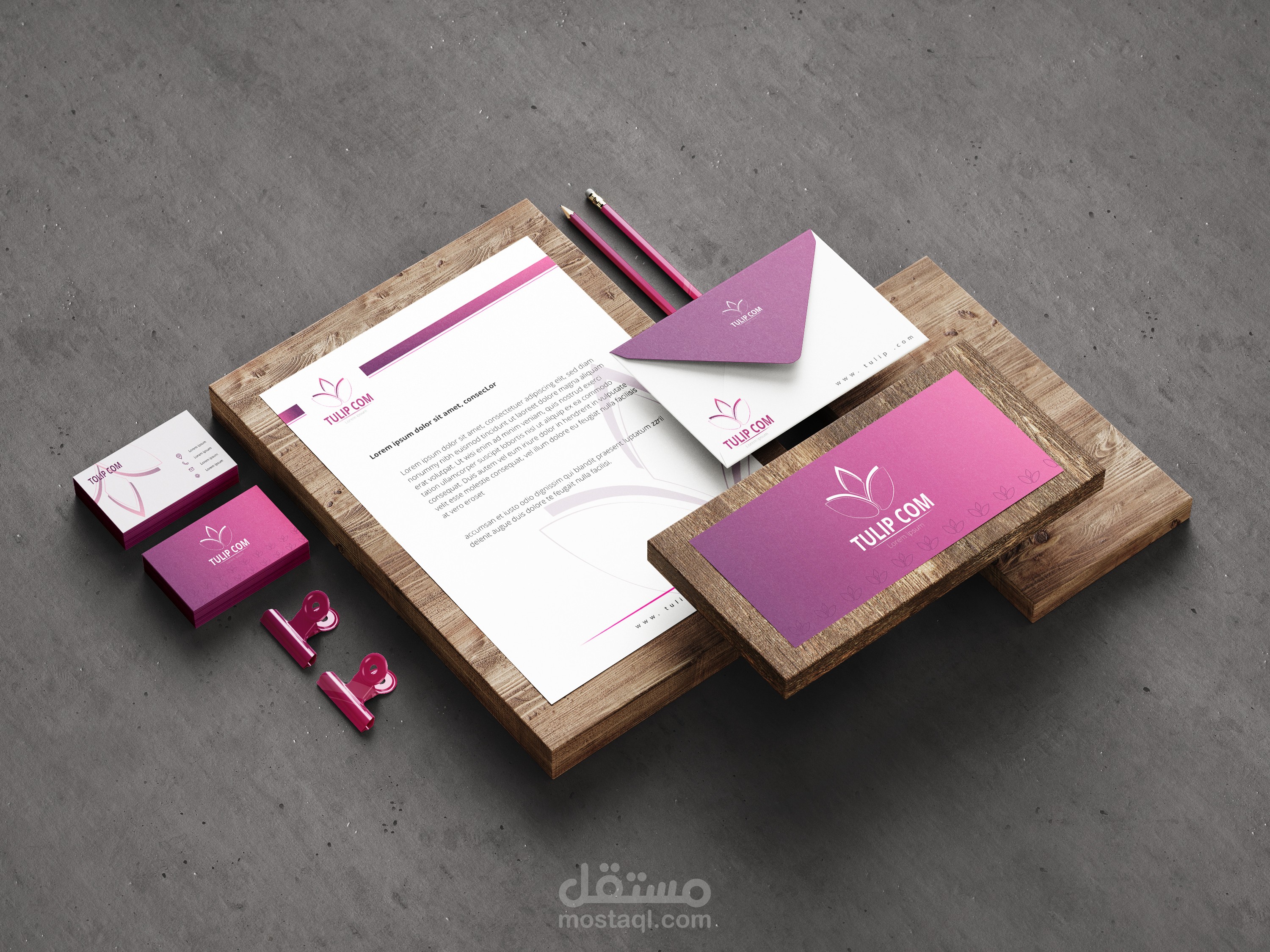 تصميم شعار وهوية شركة توليب