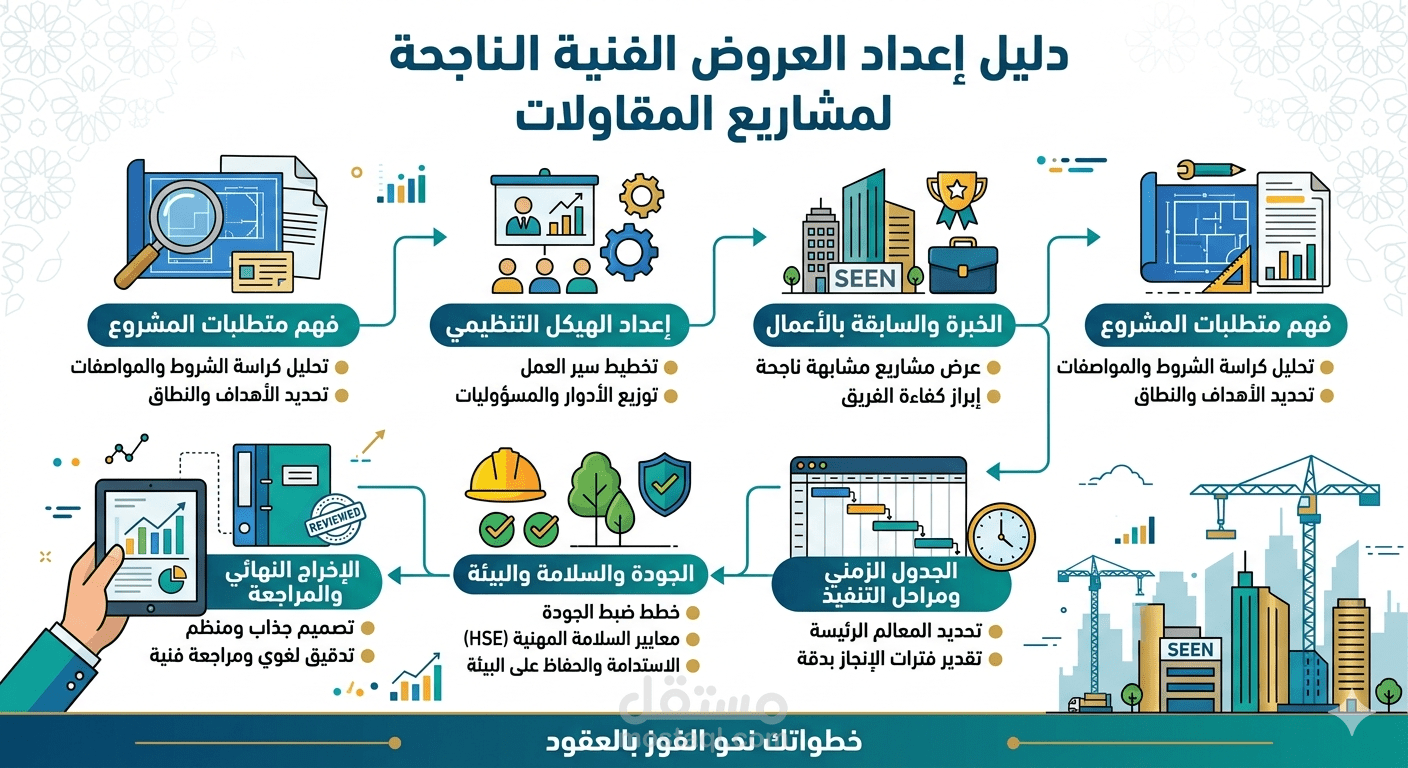 اعداد العروض الفنية للمشاريع