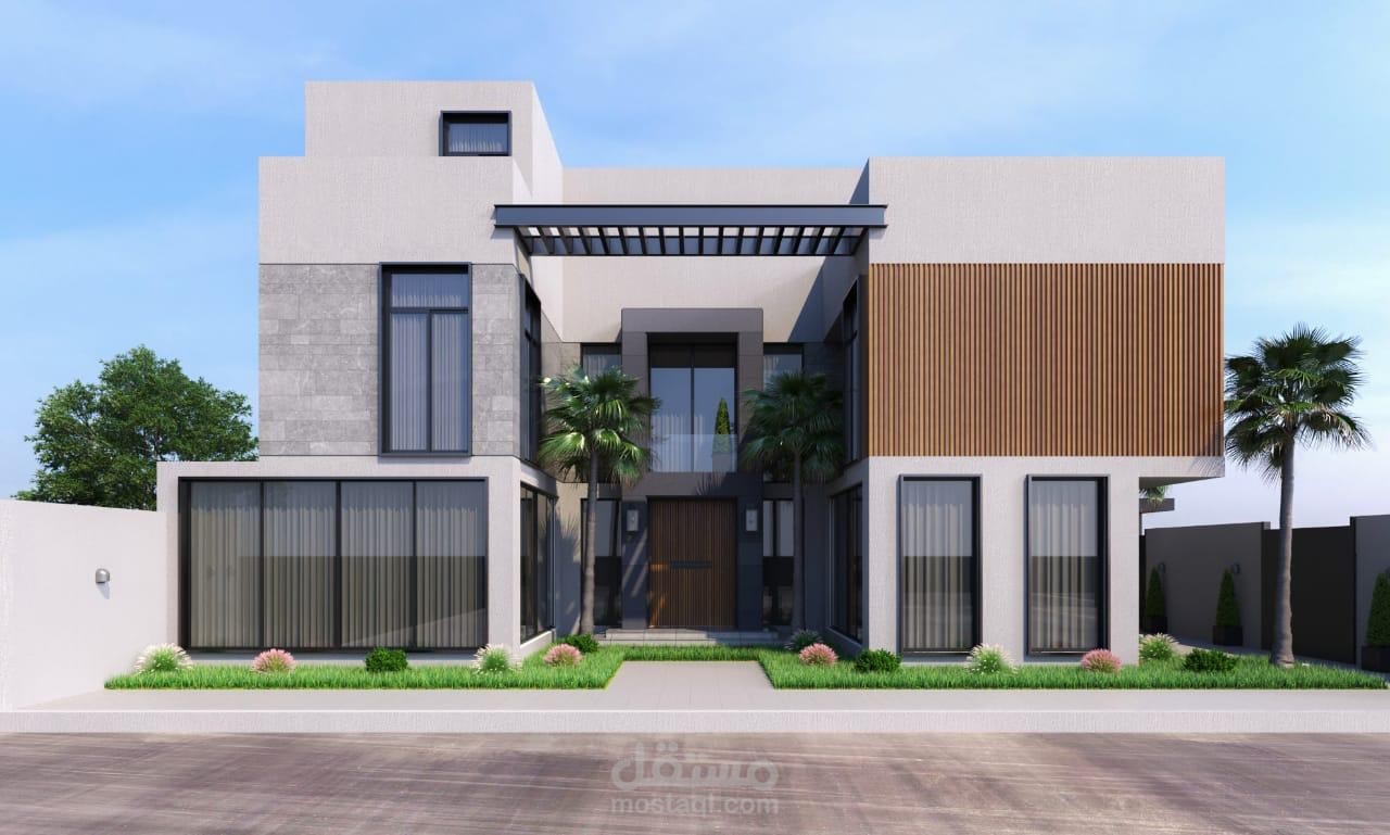 واجهة فيلا سكنيه في الرياض