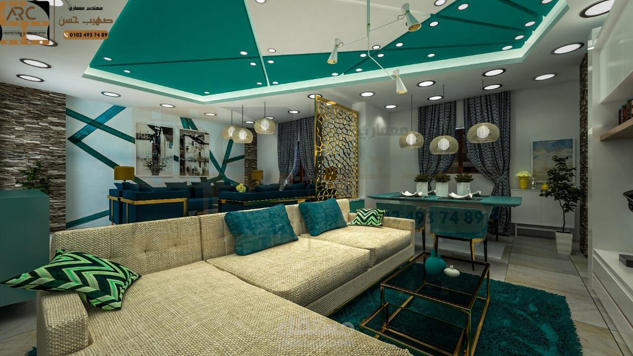 صالة على الطراز الحديث بالرحاب