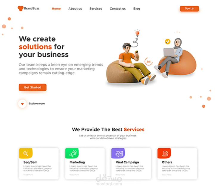 landing page