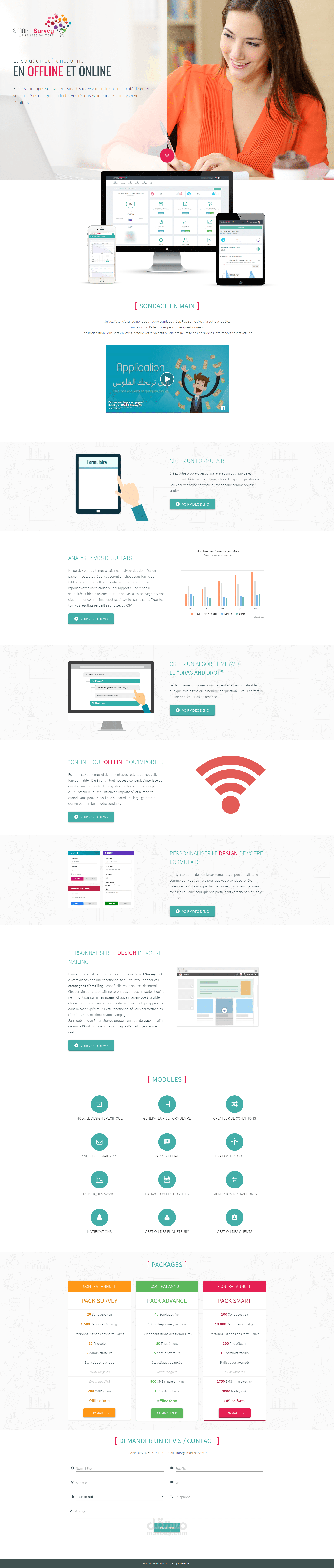 تصميم واجهة تطبيق ويب لصنع صفحات استبيان