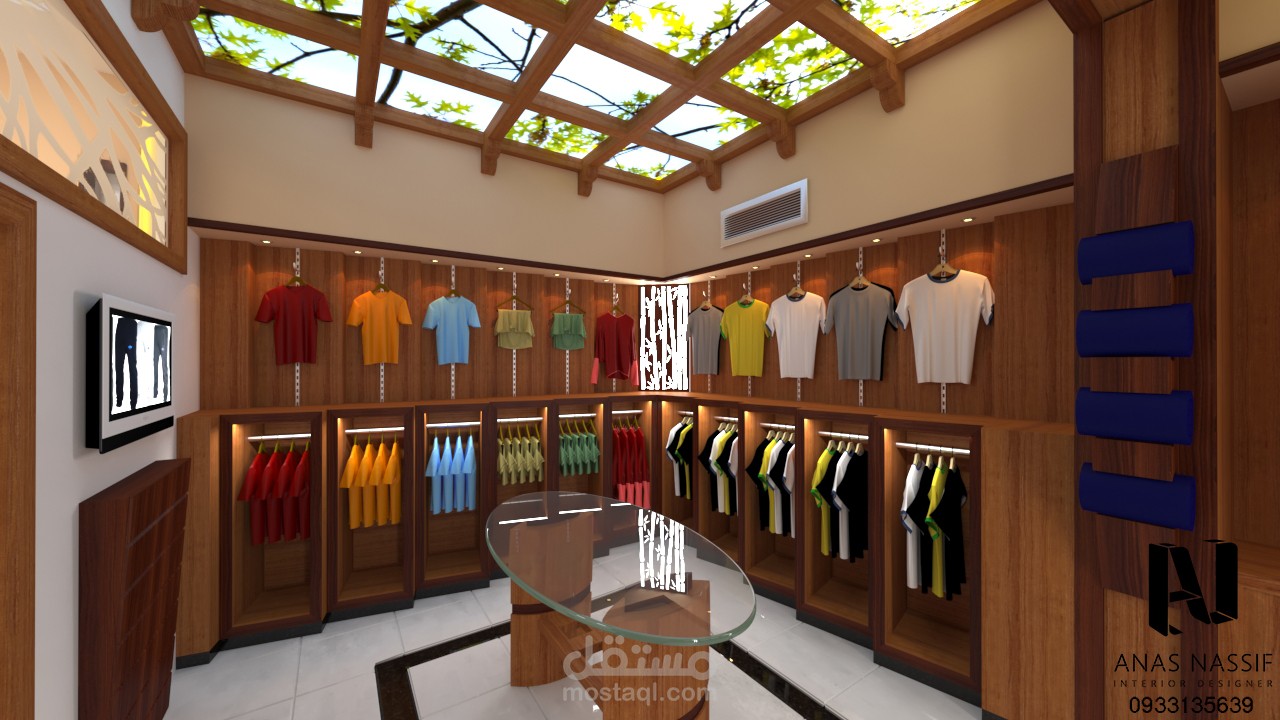 تصميم معرض لبيع الالبسة