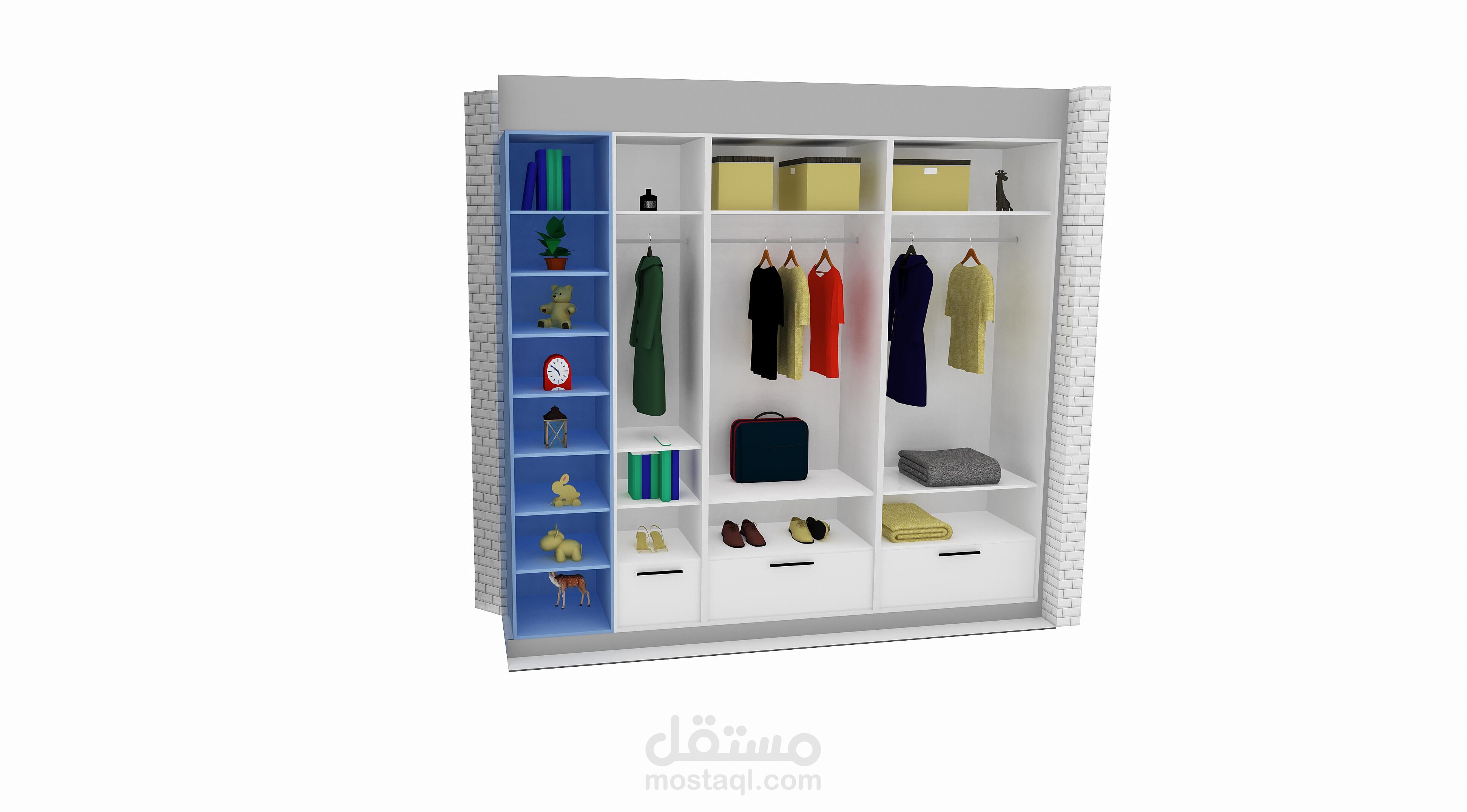 تصميمات لدريسنج روم 3D