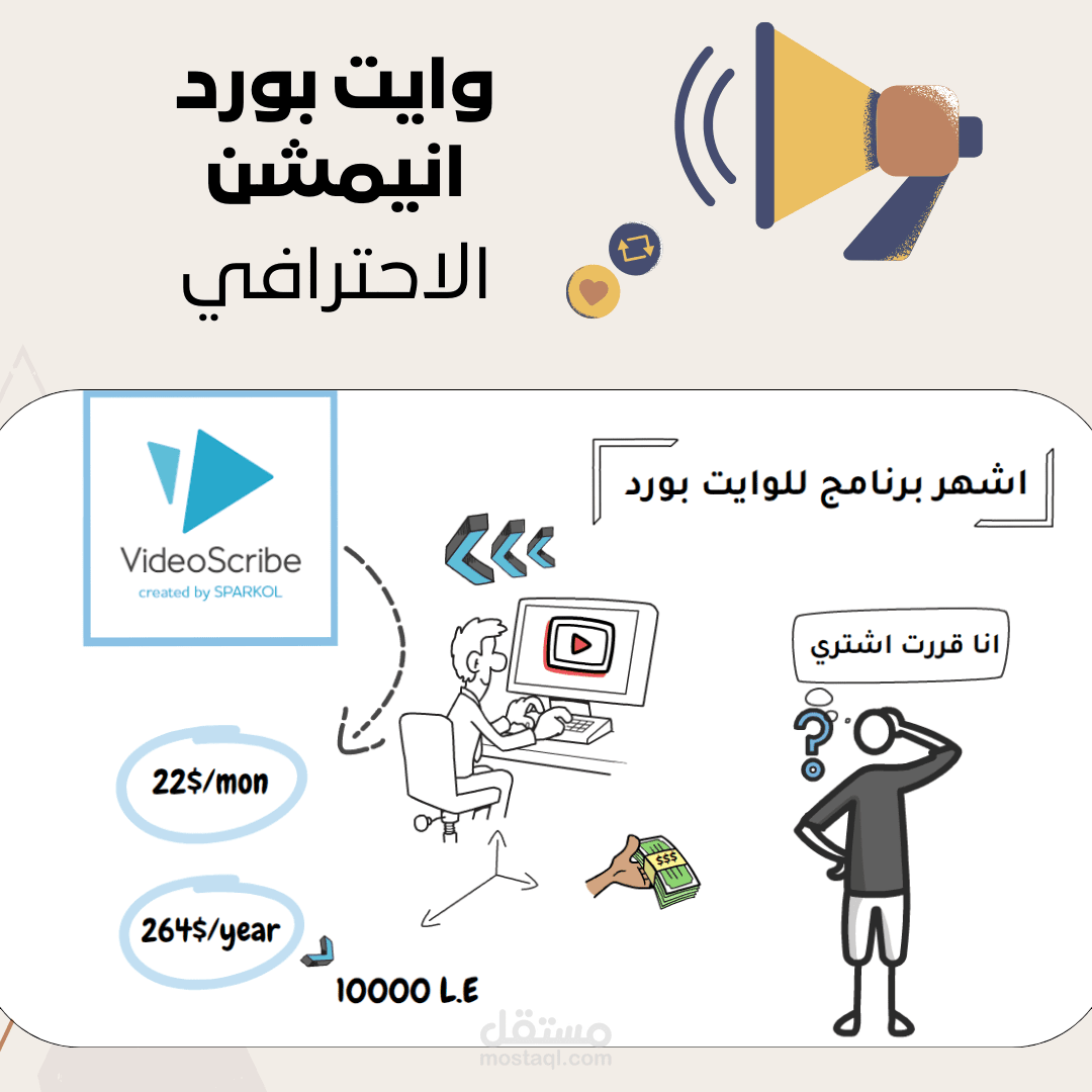 فيديو احترافي بتقنية الوايت بورد || whiteboard animation