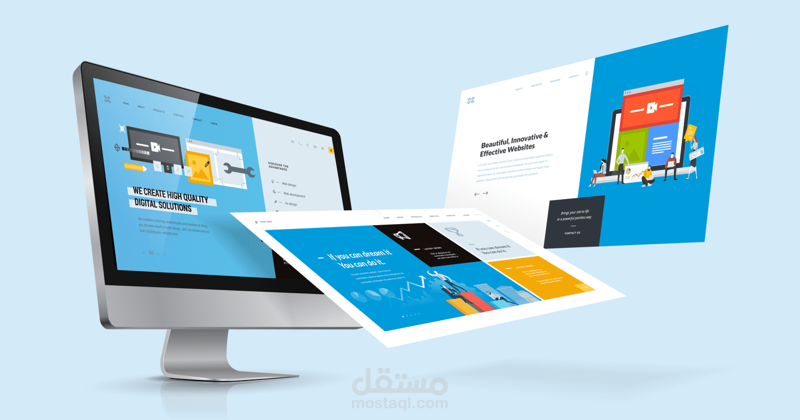 تحويل موقعك من تصميم ( صورة ) الى صفحة ويب حقيقية html 5 css3/sass
