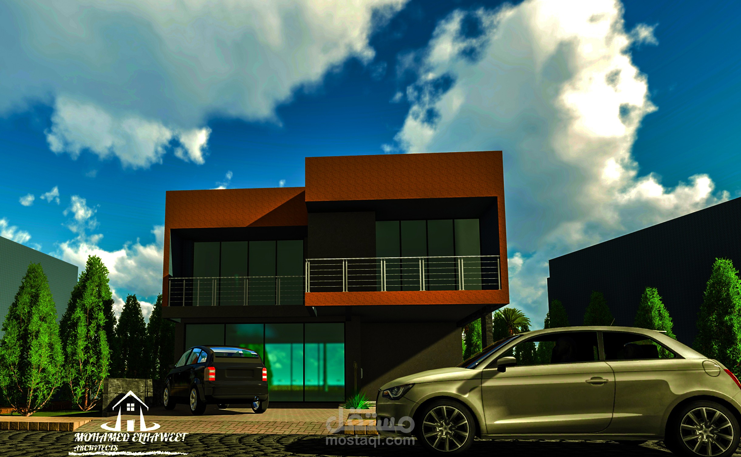 chalet design (plans+ sections +3d model)