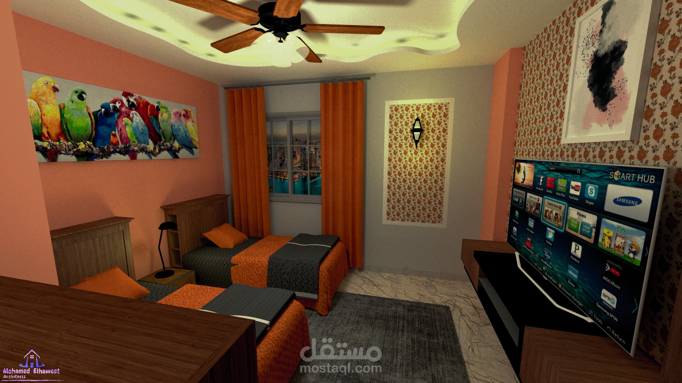 تصميم داخلي لغرفة نوم اطفال