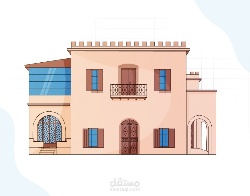 رسم بيت فلسطيني