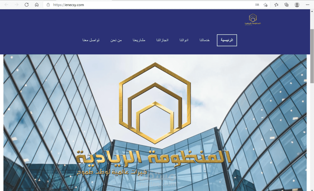موقع الكتروني لشركة اعمال
