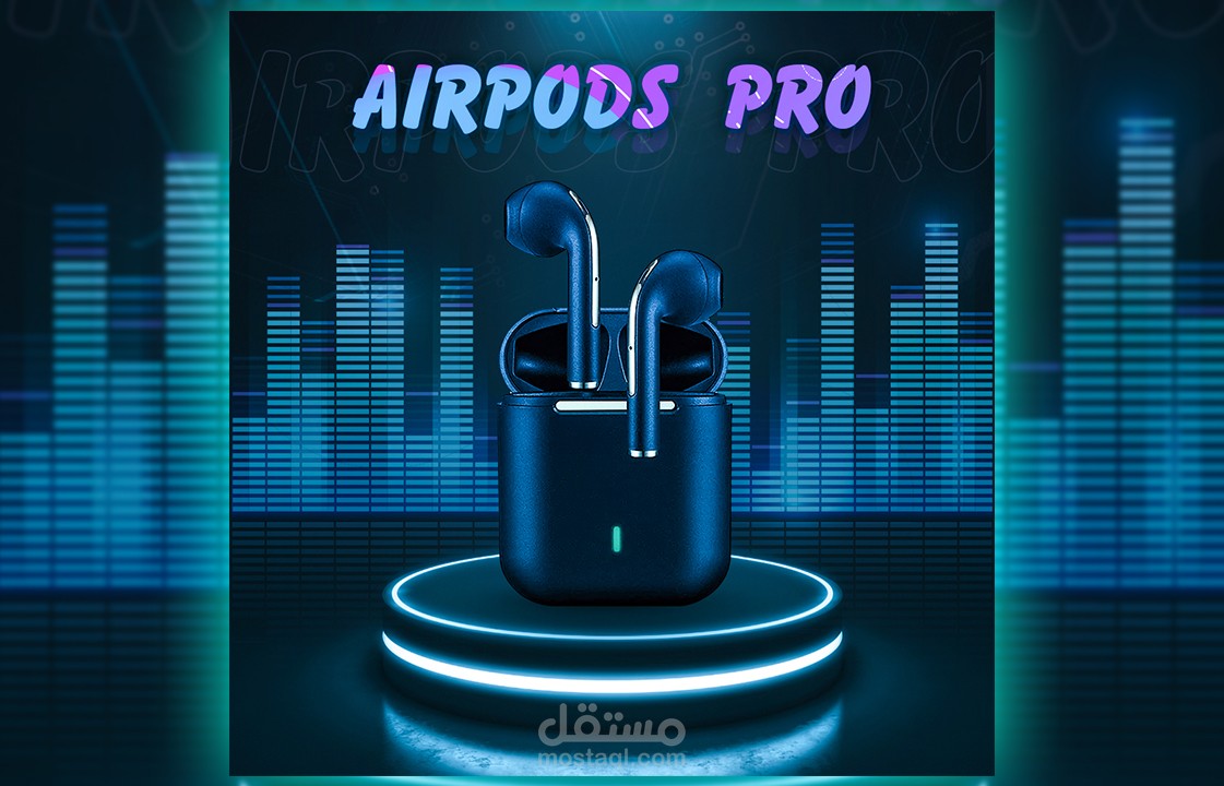 بوست سوشيال ميديا ل اير بودز