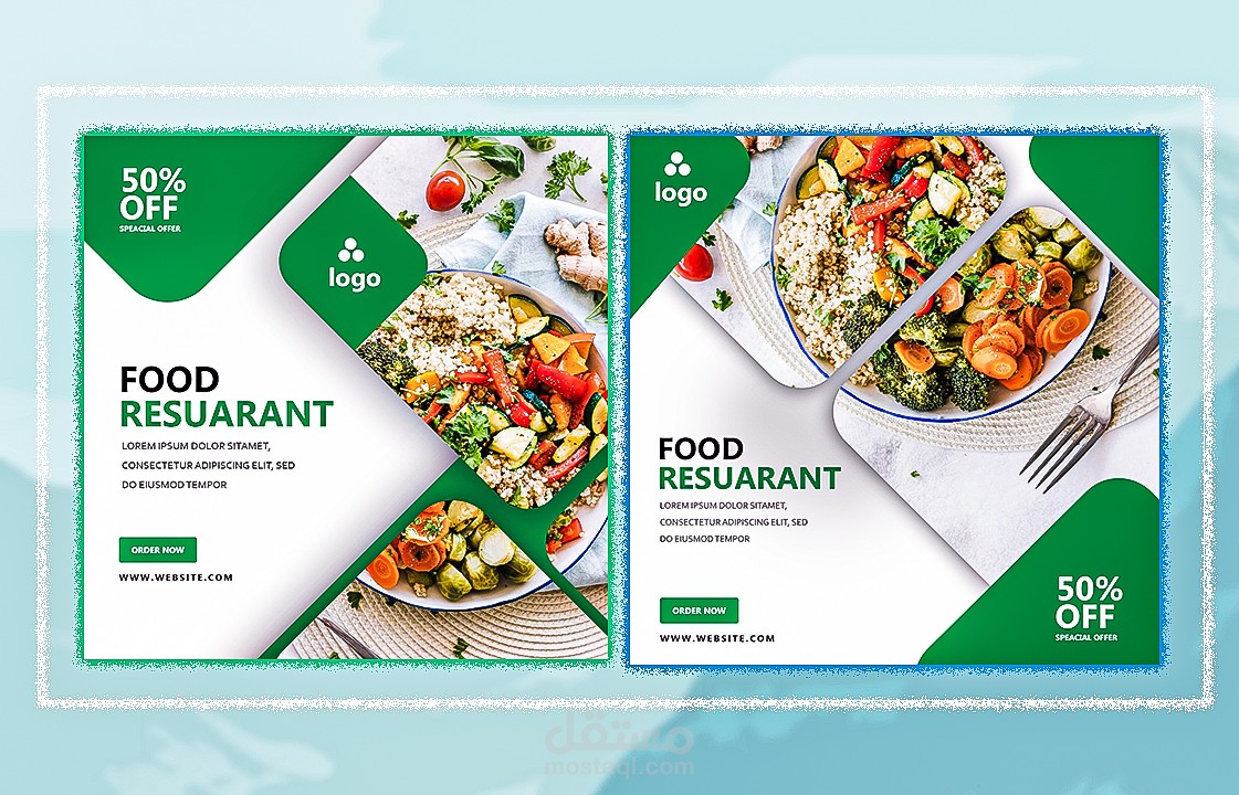 اعلان سوشيال ميديا انجليزي لمطعم