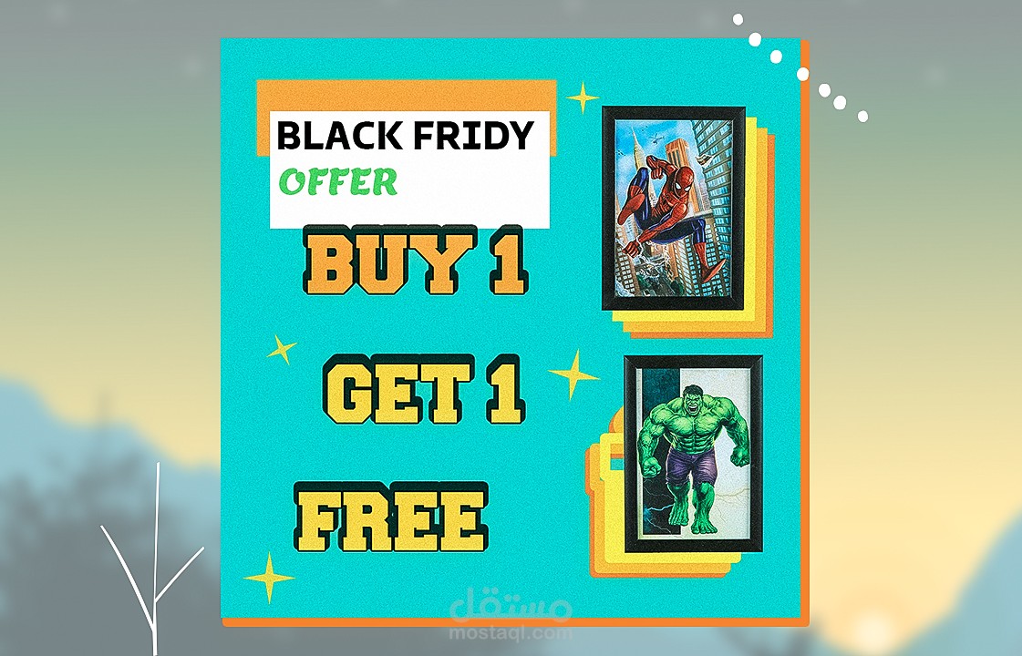 black friday offer social media post