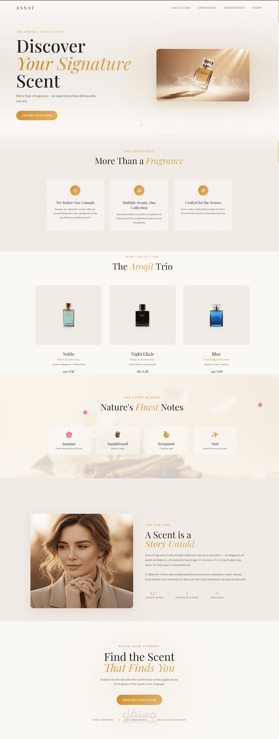Landing-Page perfume