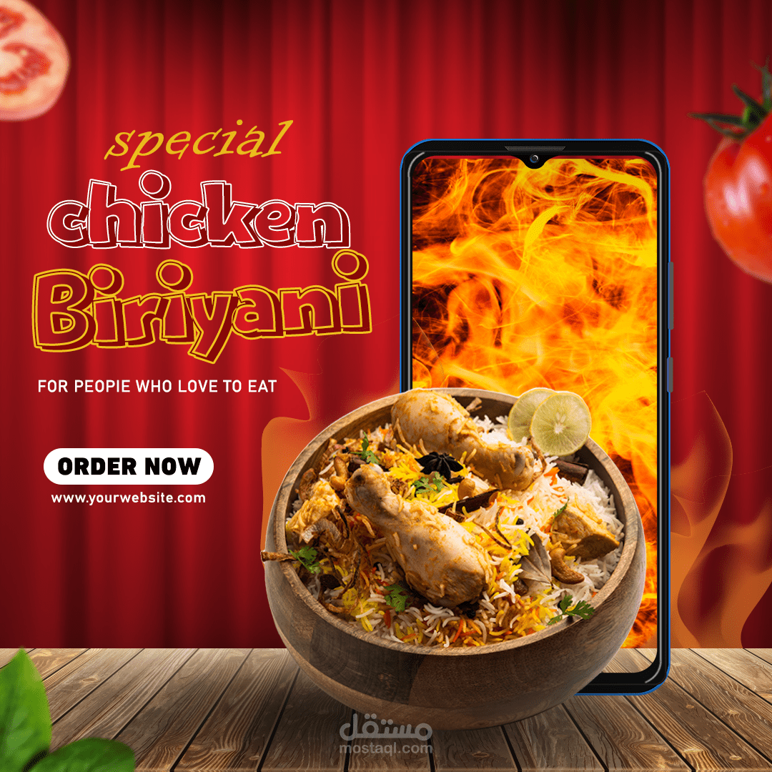 تصميم سوشيال ميديا لمطعم هندي