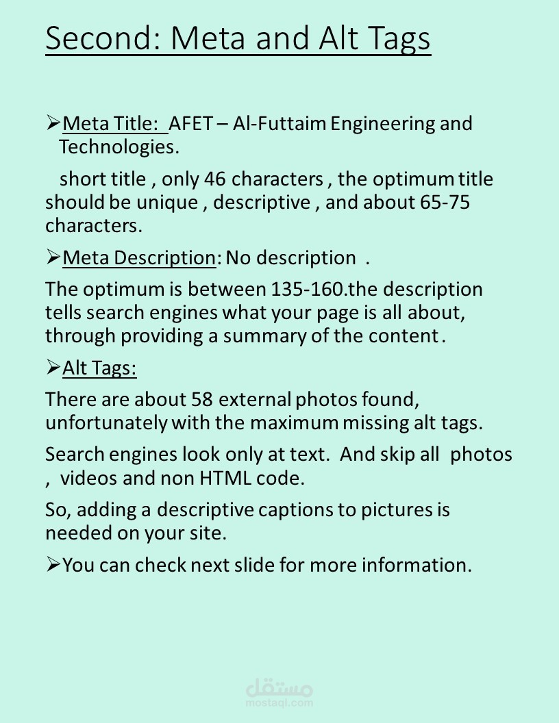 AL Futtaim . SEO - Analytics. Implementation and reporting contest