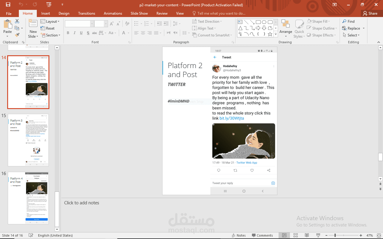 Creating content and marketing it on social media