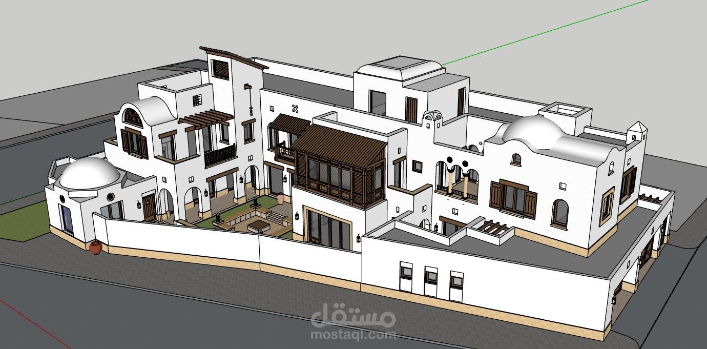 تصميم فيلا سكنيه على طراز عربي